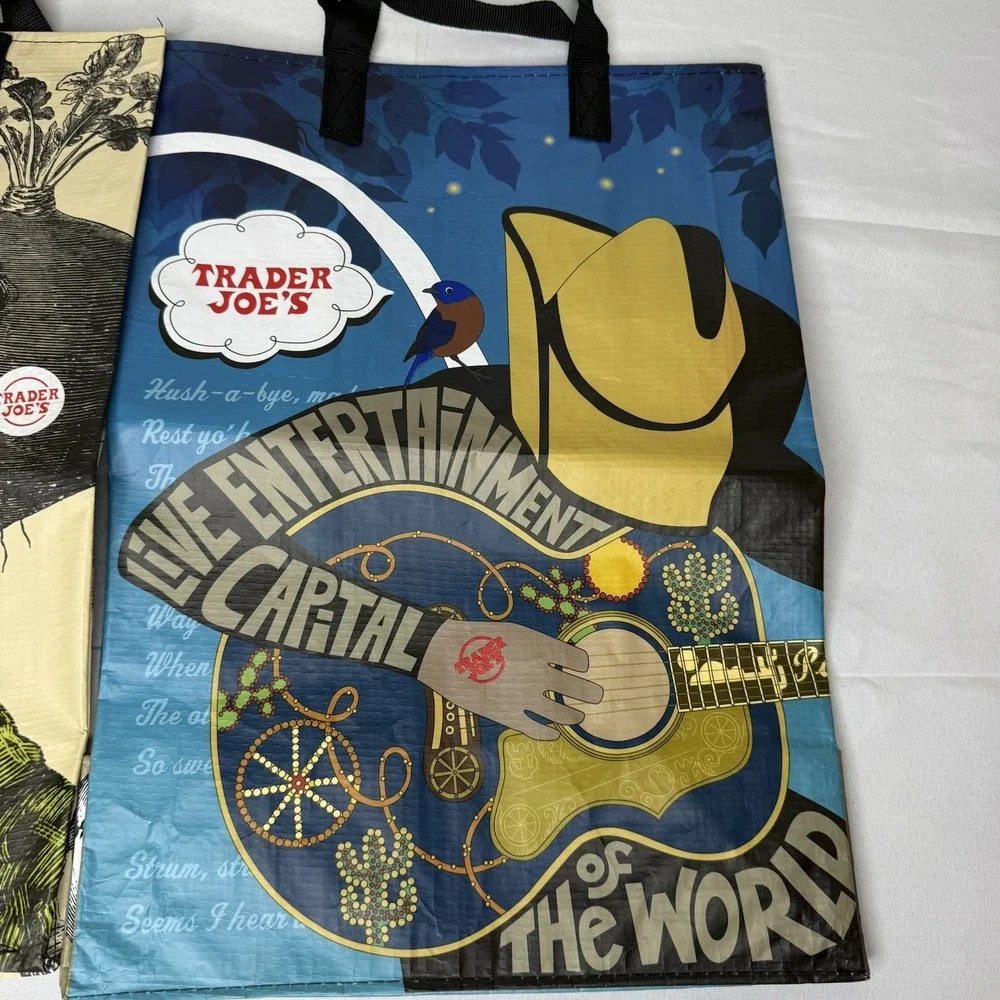 Bundle Of Two Trader Joes Reusable‎ Bags Missouri And Crew Member